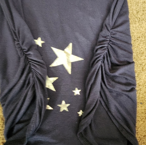 Blue "Stars, Stripes and Sleepless Nights" Top, Women's Small (Maternity) - Picture 5 of 8